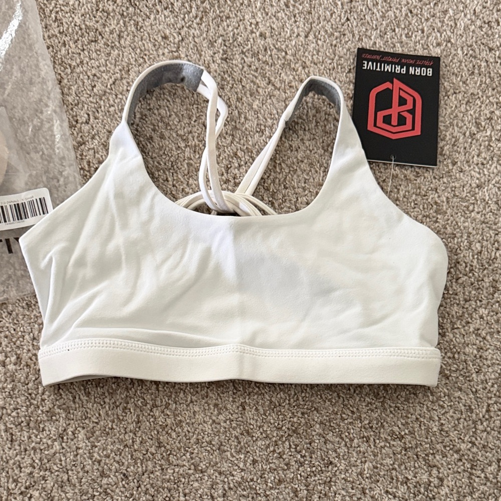 Born Primitive Classic White Sports Bra